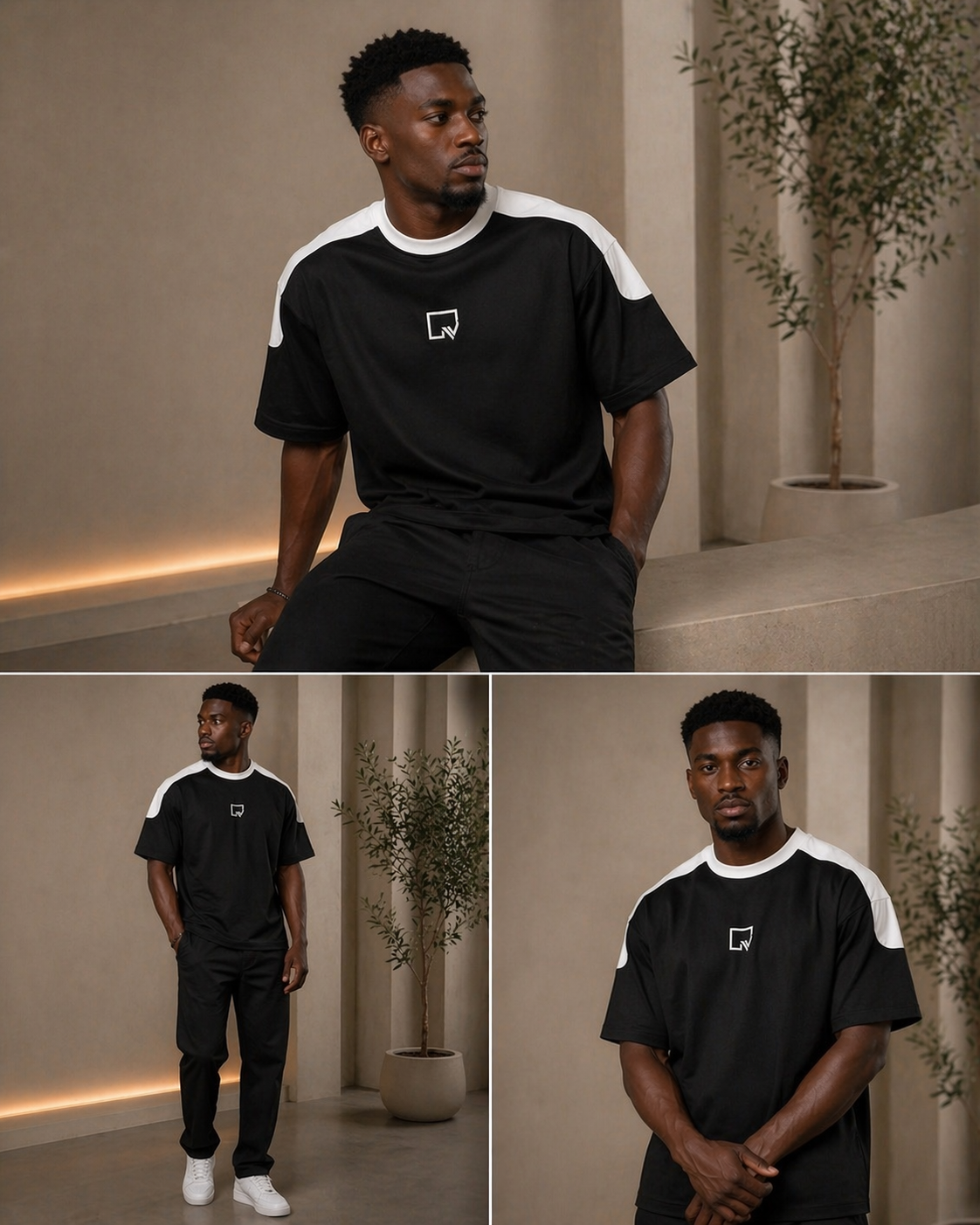 Essence Tee - Black/white