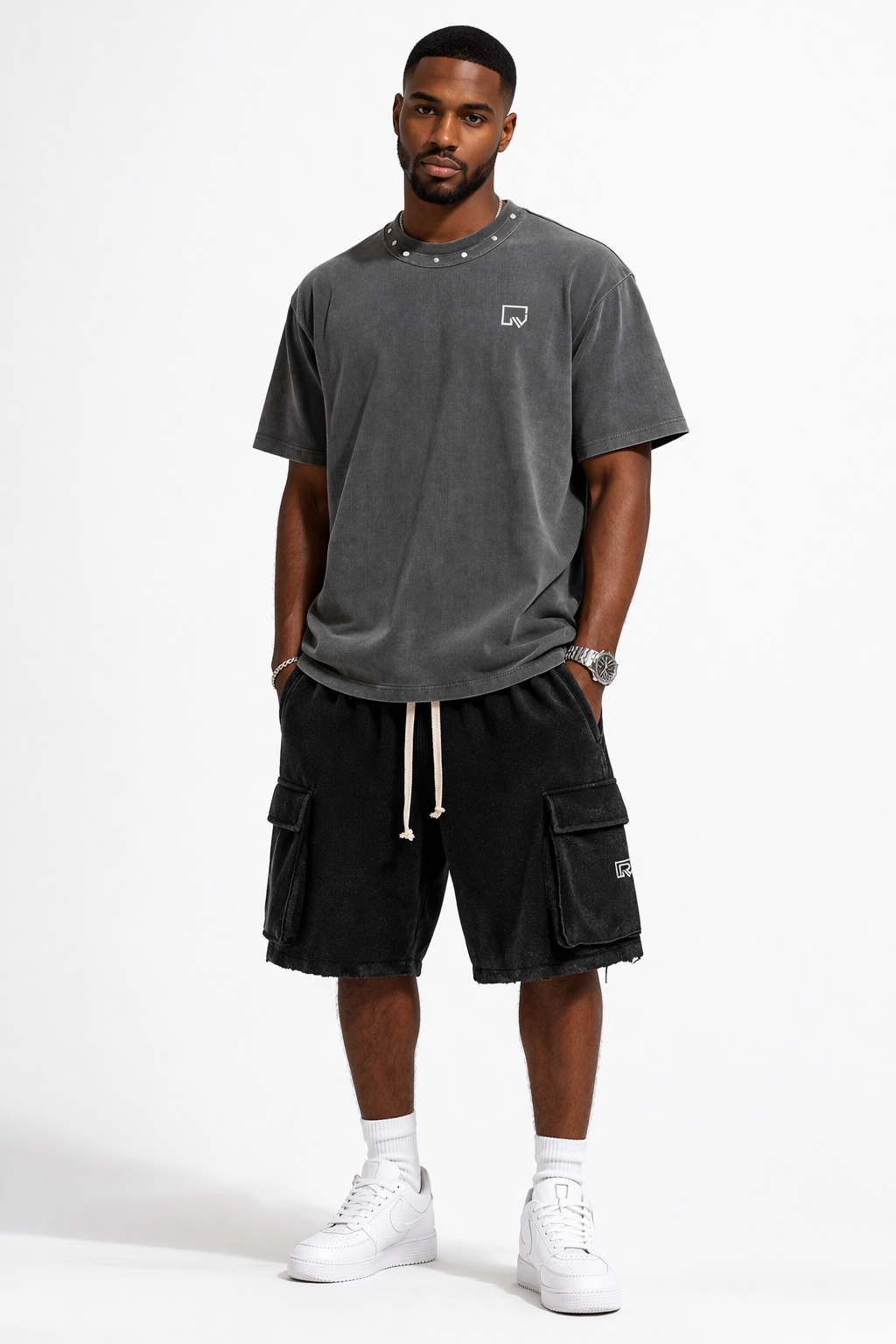 Rebel Boxy Studded T-Shirt
