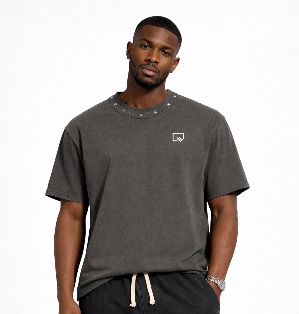 Rebel Boxy Studded T-Shirt