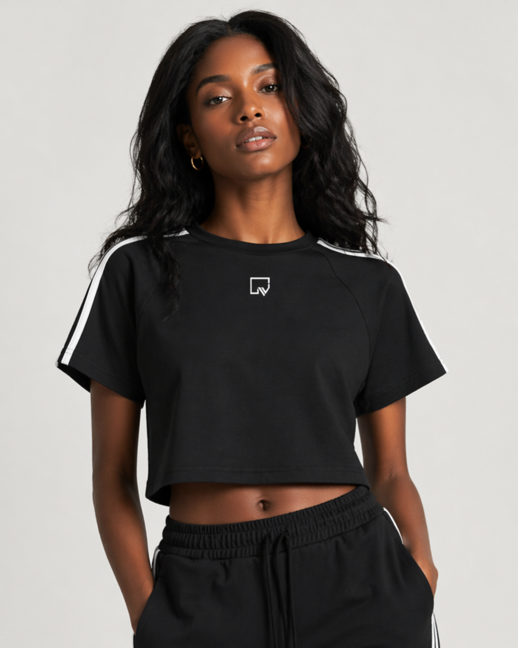 Essence Crop Top- Black