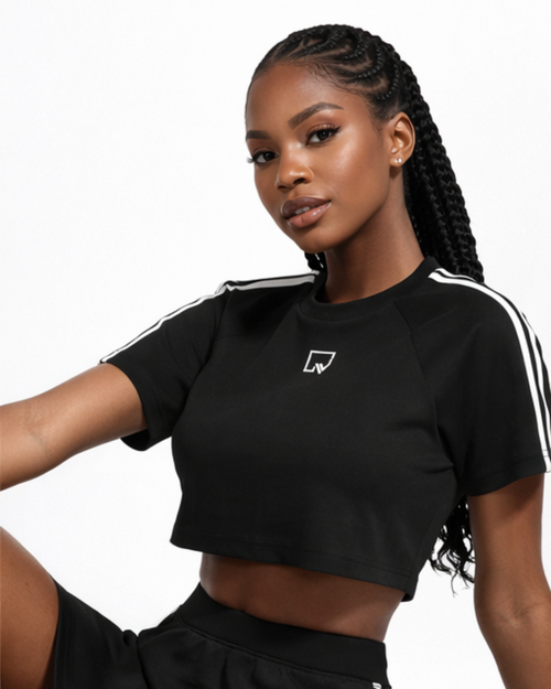 Essence Crop Top- Black