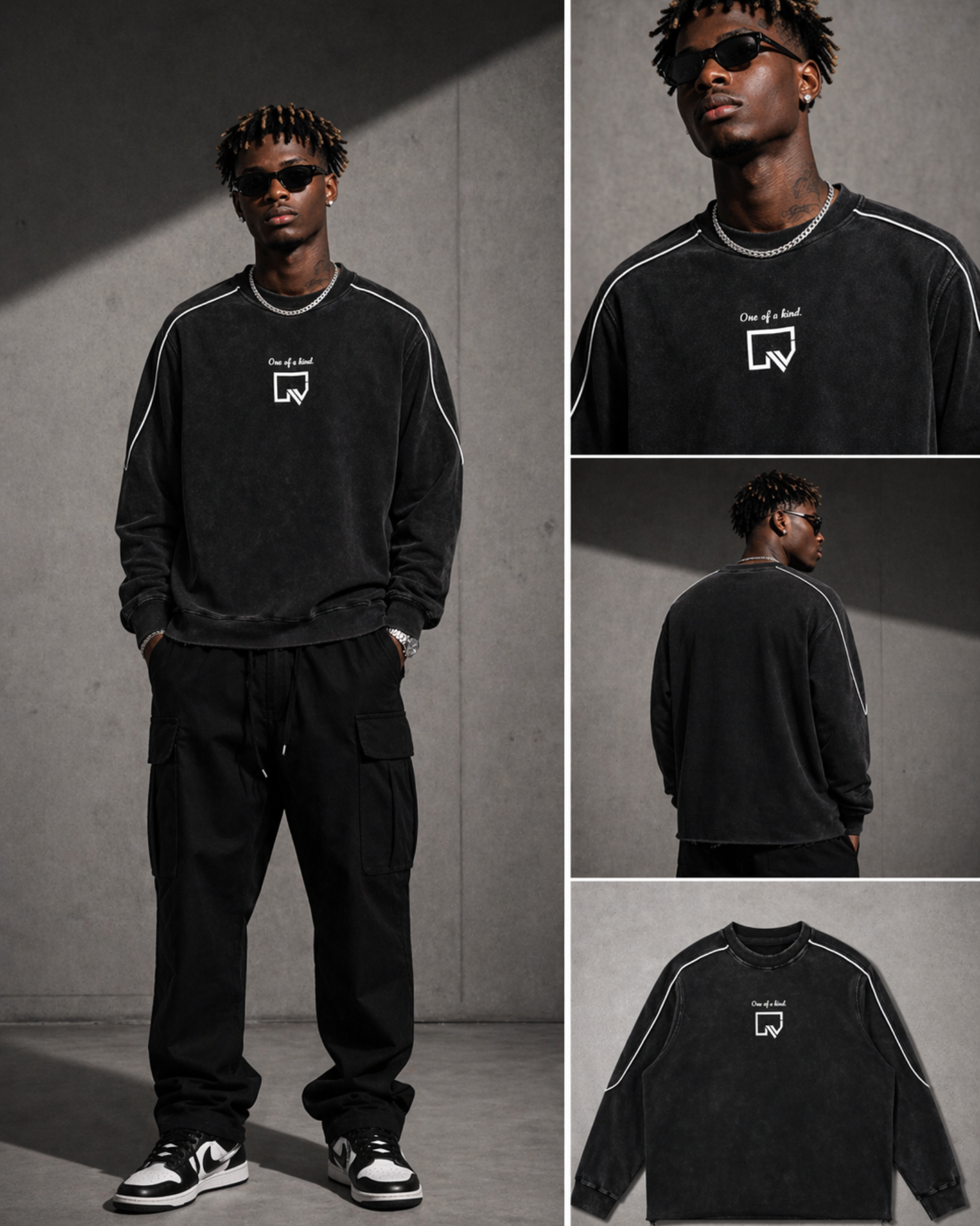 One of a kind Washed Crew