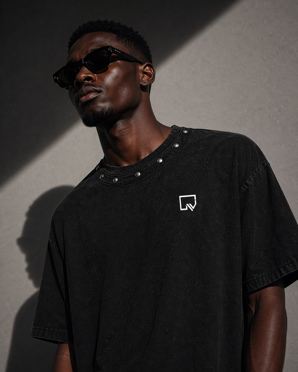 Rebel Boxy Studded T-Shirt